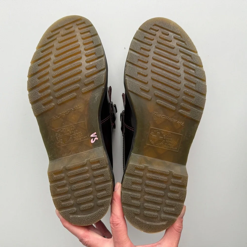 Dr. Martens Burgundy Leather Kiltie Bit Loafers - Picture 8 of 8